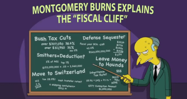 Monty Burns Explains Fiscal Cliff