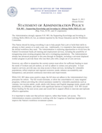 STATEMENT OF ADMINISTRATION POLICY