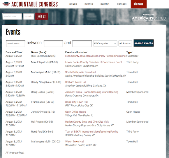 Accountable Congress Database